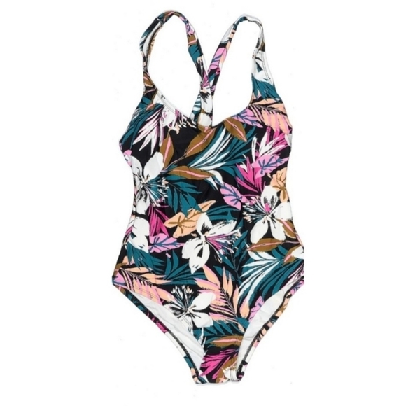 Kona Sol medium coverage one piece swimsuit Floral Size M - Picture 3 of 12
